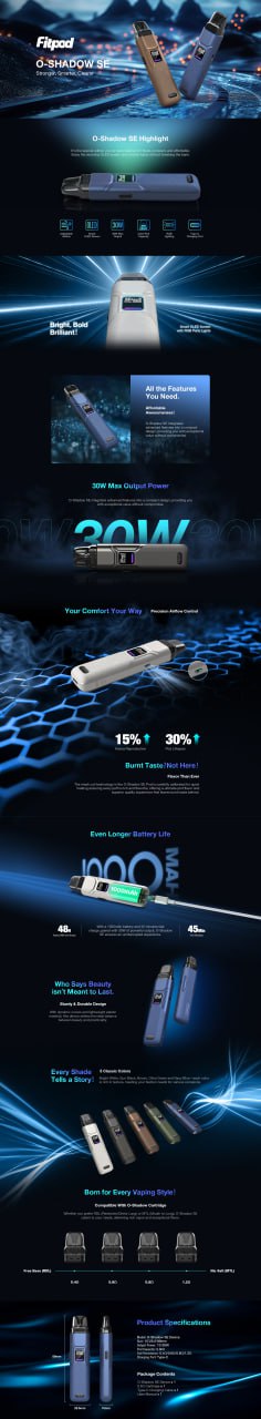 O-Shadow SE 規格總覽 Fitpod O-Shadow SE 小蠻牛